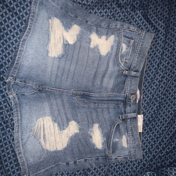 Blue denim mom shorts - Picture 1 of 3